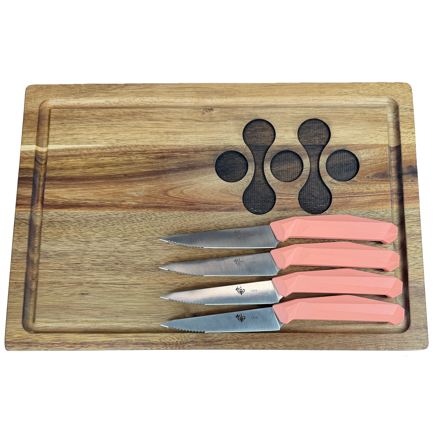 Diafire Ridge 4pc Steak Set