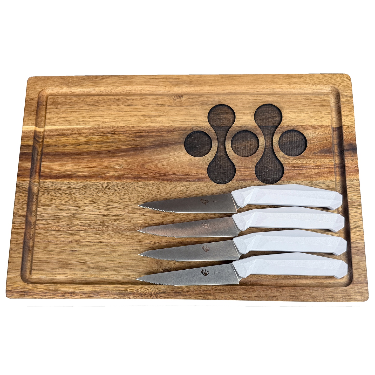 Diafire Ridge 4pc Steak Set